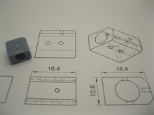 micromotor S013 motor behuizing voor fleischmann 8mm motor schroeven aan de onderkant