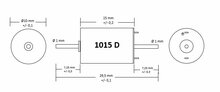 Micromotor 1015D motor 10x15 - double shaft