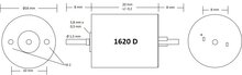 Micromotor 1620D motor 16x20 - double shaft
