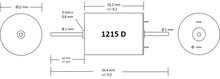 Micromotor 1215D motor 12x15 - double shaft