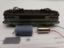 micromotor NLM05 motor ombouwset voor Lima nieuwe (Arnold) Motor, DB E 410, SNCF BB 9491, BB 67001, FS E 424/E444, SBB RBe 4/4, SBB Re 4/4, BR Class 81/86, BR Class 31, BR class 55 Deltic, US FP 45