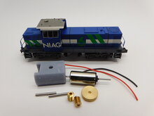 micromotor NM040C motor ombouwset voor Minitrix MaK G 1000 BB, BE MAK DE 1002, MaK G 1205, MaK G 1206, DB NS Br 6400, SBB AM 842, ÖBB Reihe 2070, SNCF/FRET BB 461000 / BB 61000
