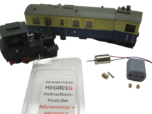 micromotor HEG001G motor ombouwset voor Egger Bahn / Jouef  H0e 