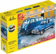 Heller 52325 STARTER KIT Gendarmerie Set Renault Estafette + Renault 4TL Bouwpakket Schaal 1:24