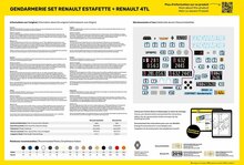 Heller 52325 STARTER KIT Gendarmerie Set Renault Estafette + Renault 4TL Bouwpakket Schaal 1:24