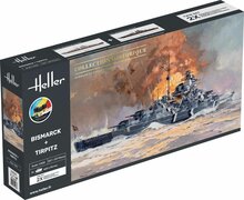 Heller 55078 STARTER KIT Bismarck + Tirpitz TWINSET Bouwpakket Schaal 1:400