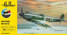 Heller 56282 STARTER KIT Spitfire Bouwpakket Schaal 1:72