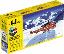 Heller 56289 STARTER KIT Alouette III S&eacute;curit&eacute; Civile Bouwpakket Schaal 1:72