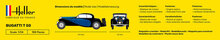 Heller 56706 STARTER KIT Bugatti T 50 Bouwpakket Schaal 1:24