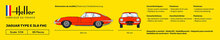 Heller 56709 STARTER KIT Jaguar Type E 3L8 FHC Bouwpakket Schaal 1:24