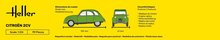 Heller 56765 STARTER KIT Citroen 2 CV Bouwpakket Schaal 1:24