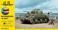 Heller 56892 STARTER KIT M4 Sherman D-Day Bouwpakket Schaal 1:72