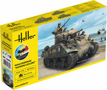 Heller 56894 STARTER KIT M4A2 Sherman "Division Leclerc" (deco.FR KIT Bouwpakket Schaal 1:72