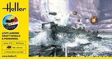 Heller 56995 STARTER KIT LCVP Landungsboot + Figures Bouwpakket Schaal 1:72