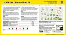 Heller 56997 STARTER KIT US 1/4 Ton Truck & Trailer Bouwpakket Schaal 1:72