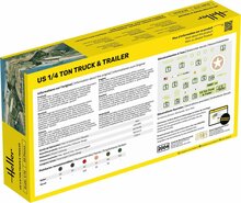 Heller 56997 STARTER KIT US 1/4 Ton Truck & Trailer Bouwpakket Schaal 1:72
