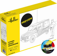 Heller 58702 STARTER KIT Citroen Mehari Gendarmerie Bouwpakket Schaal 1:24