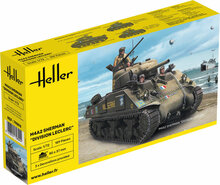 Heller 79894 M4A2 Sherman "Division Leclerc" (deco.FR Bouwpakket Schaal 1:72