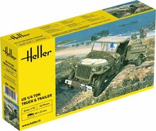 Heller 79997 US 1/4 Ton Truck & Trailer Bouwpakket Schaal 1:72
