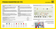 Heller 80220 Fouga Magister CM 170 Bouwpakket Schaal 1:72