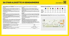 Heller 80286 SA 316 Alouette III Gendarmerie Bouwpakket Schaal 1:72