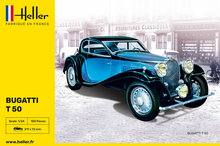Heller 80706 Bugatti T 50 Bouwpakket Schaal 1:24