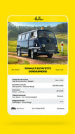 Heller 80742 RENAULT Estafette Gendarmerie New Mould Bouwpakket Schaal 1:24