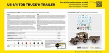 Heller 81105 US 1/4 Ton Truck 'n Trailer Bouwpakket Schaal 1:35