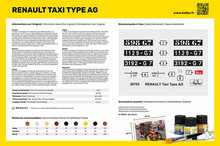 Heller 35705 STARTER KIT Renault Taxi Type AG Bouwpakket Schaal 1:24 auto
