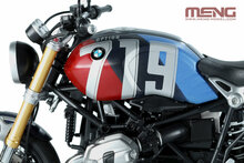 MENG-Model MT-003t BMW R nineT Option 719 Mars Red/CosmicBlue (Pre-colored Edition) Bouwpakket Schaal 1:9