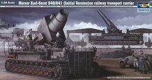 Trumpeter 00208 Mörser Karl Gerät 040/041 auf Eisenbahn-Transport-Trailer Bouwpakket Schaal 1:35