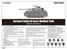 Trumpeter 00921 German Pzkpfw IV Ausf.J Medium Tank Bouwpakket Schaal 1:16