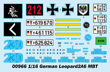 Trumpeter 00966 German Leopard 2A6 MBT Bouwpakket Schaal 1:16