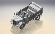 ICM DS3503 Wehrmacht Off-road Cars (Kfz1,Horch 108 Typ 40, L1500A) Bouwpakket Schaal 1:35