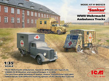 ICM DS3523 'Sankas'   WWII Wehrmacht Ambulance Trucks Bouwpakket Schaal 1:35
