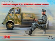 ICM 35418 Lastkraftwagen 3,5t AHN w.German Drivers Limited Bouwpakket Schaal 1:35