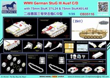 Bronco Models CB35116 WWII German StuG III Ausf C/D with 75mm StuK 37/L24&amp;75mm StuK40/L48(2in1) Bouwpakket Schaal 1:35