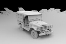 AK Interactive AK35004 FJ43 SUV with Soft top IDF &amp; LAF Bouwpakket Schaal 1:35