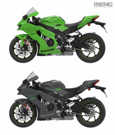 MENG-Model MT-008 Kawasaki Ninja ZX-10RR Schaal 1:9