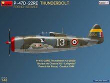 MiniArt 48047 P-47D-22RE Thunderbolt. French Service. Basic Kit Schaal 1:48