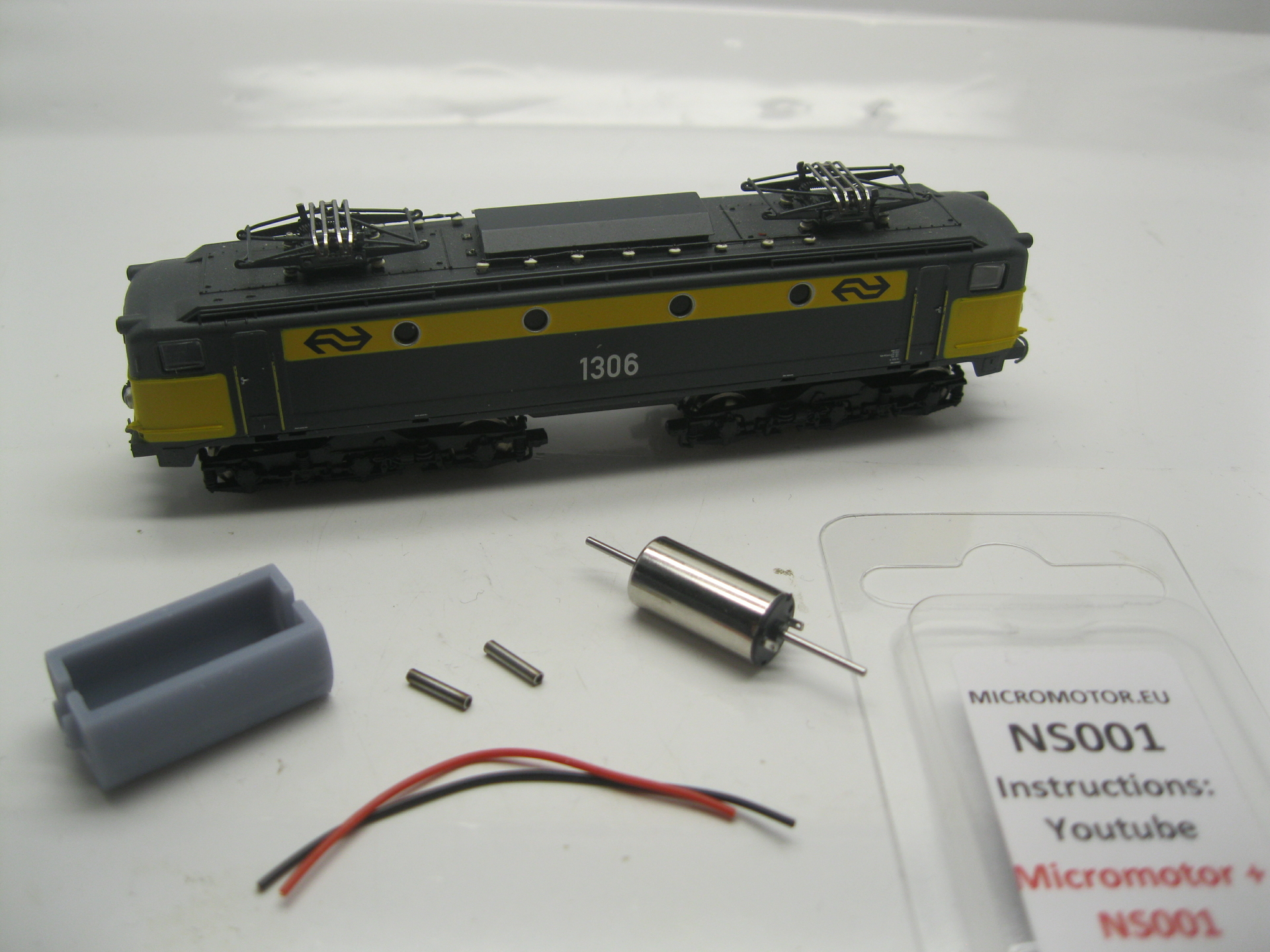 micromotor NS001 motor Umbausatz für Startrain NS001 NS 1300, SNCF CC 7100, Renfe Alsthom 276