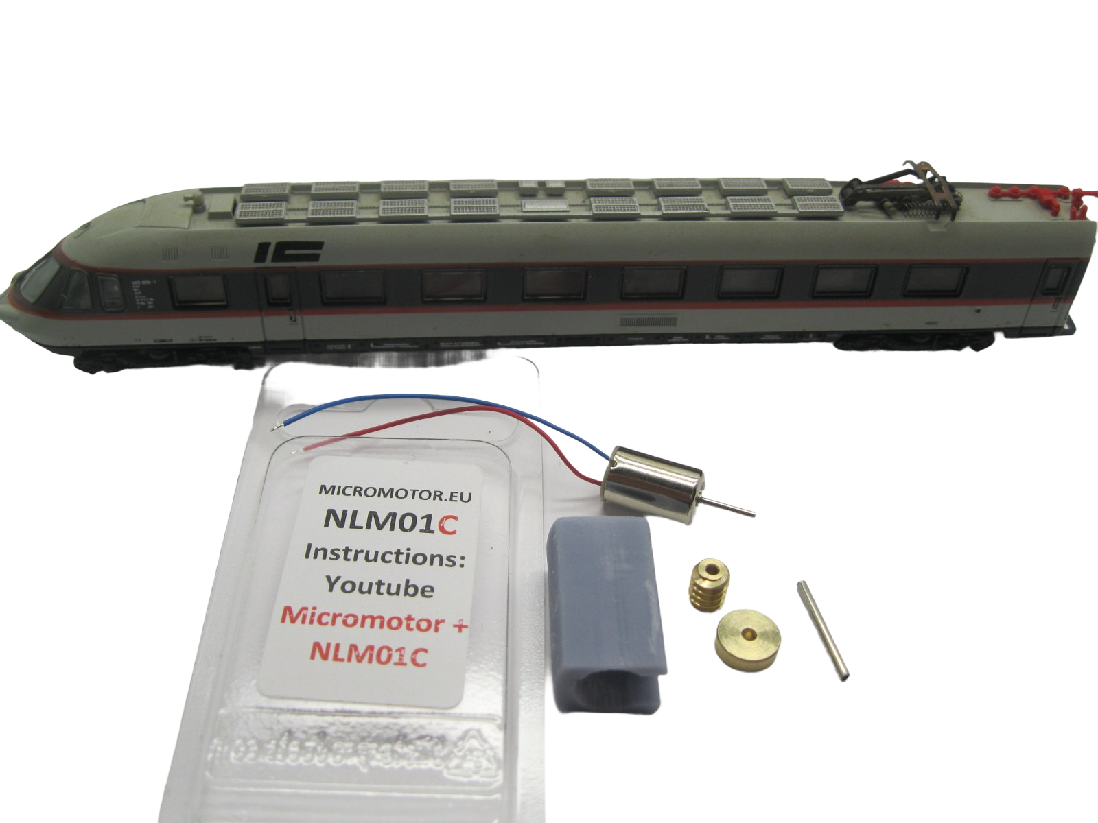 micromotor NLM01C motor ombouwset voor Lima 123902, 123903, 163903 Single motor bogie version