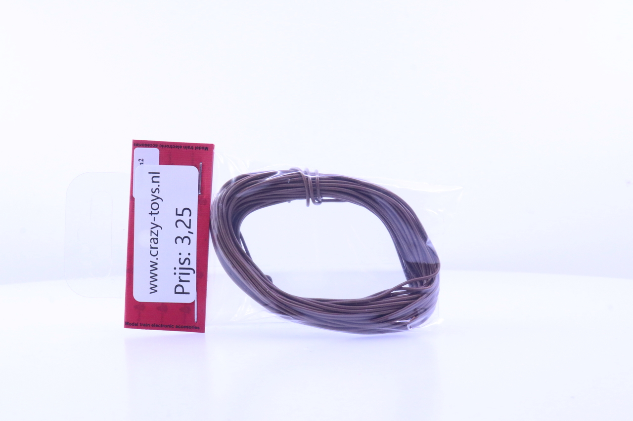 flexibles Elektrokabel 10 Meter 0,2 mm braun