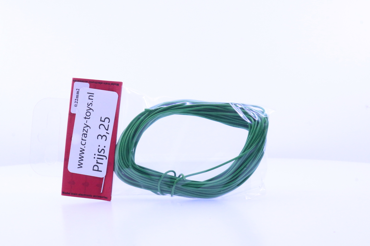 flexibles elektrisches Kabel 10 Meter 0,2mm grün
