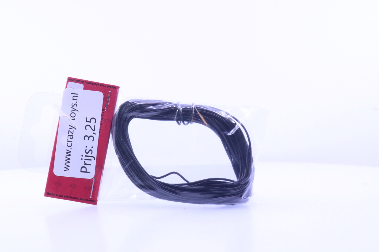 flexible electrisiteitsdraad 10 meter 0.2mm zwart