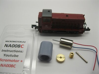 micromotor NA008C motor ombouwset voor Arnold V45 , SNCF Y 9200, SNCF Y 51115, SNCF Y 7530, BR D 2895 micromotor NA008C motor ombouwset voor Arnold V45 , SNCF Y 9200, SNCF Y 51115, SNCF Y 7530, BR D 2895