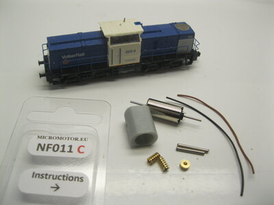 micromotor nf011c ombouwkit voor Fleischmann V110 DR, DR 110-112, 114, DB 203-204, RRF/BAM 20, Spitzke Marieke, Volker Rail, Railion 204, SBB 203 micromotor nf011c ombouwkit voor Fleischmann V110 DR, DR 110-112, 114, DB 203-204, RRF/BAM 20, Spitzke Marieke, Volker Rail, Railion 204, SBB 203