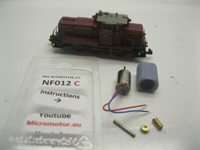 micromotor nf012C N ombouwkit voor Fleischmann V60, BR 346, BR 105, BR 106, BR 260, BR 360, BR 363, BLS Em 845 micromotor nf012C N ombouwkit voor Fleischmann V60, BR 346, BR 105, BR 106, BR 260, BR 360, BR 363, BLS Em 845