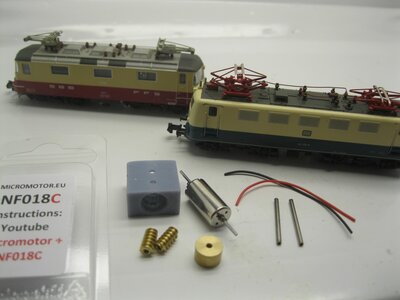 micromotor NF018C N ombouwkit voor Fleischmann BR 141, E 41, RE 4/4, RE 420, SJ Rc 2, Rc 4, OBB 1043 micromotor NF018C N ombouwkit voor Fleischmann BR 141, E 41, RE 4/4, RE 420, SJ Rc 2, Rc 4, OBB 1043