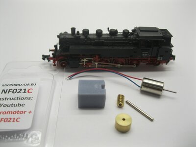 micromotor nf021C N ombouwkit voor Fleischmann BR 86 (DB DR DRG ), ÖBB Rh 86 micromotor nf021C N ombouwkit voor Fleischmann BR 86 (DB DR DRG ), ÖBB Rh 86